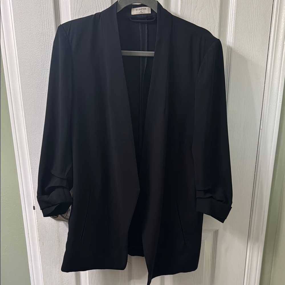 Babaton Black Open-Front Blazer